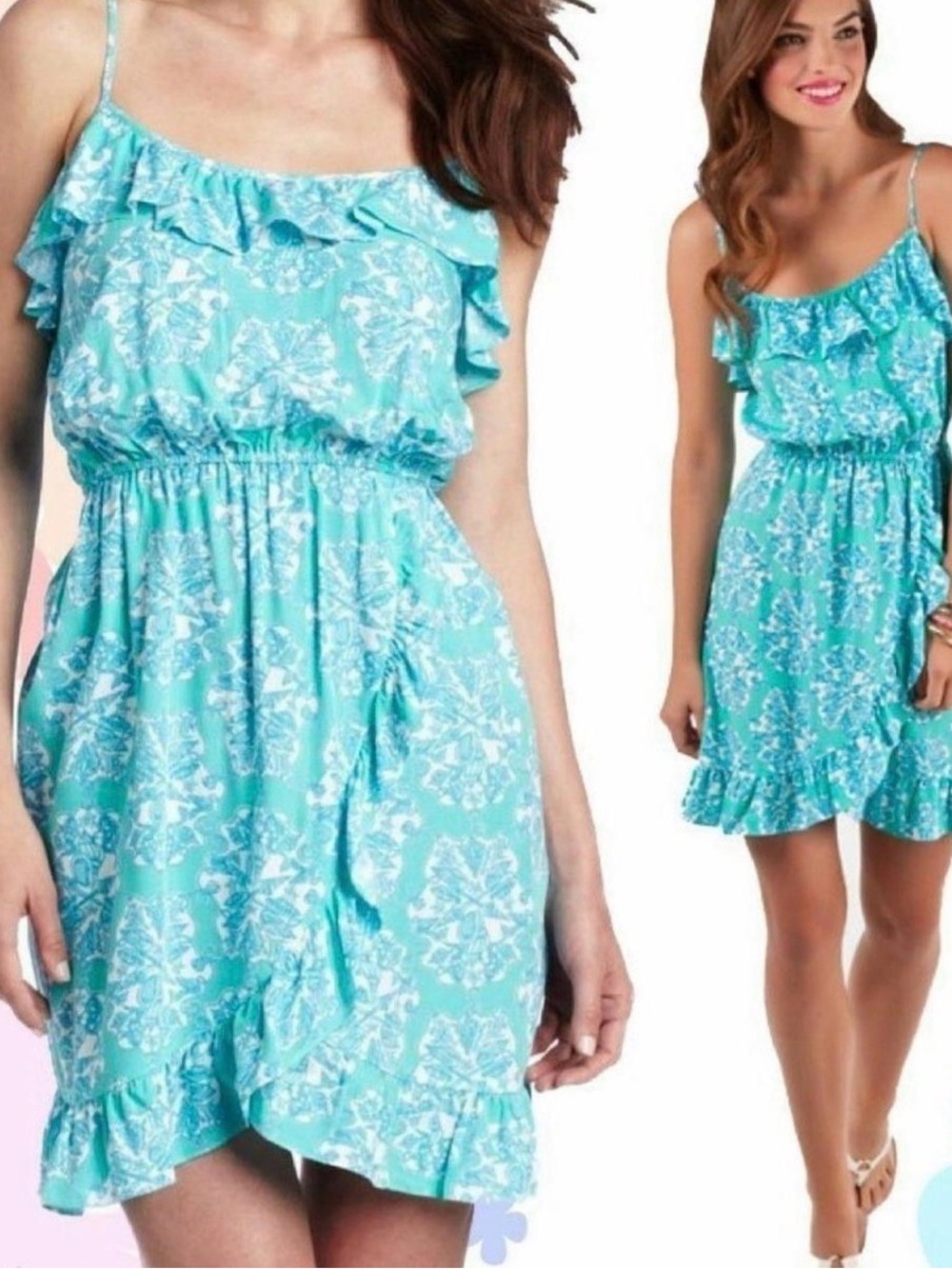 Lilly Pulitzer Kalen Dress in Lagoon Green “Hey Sailor” Pattern